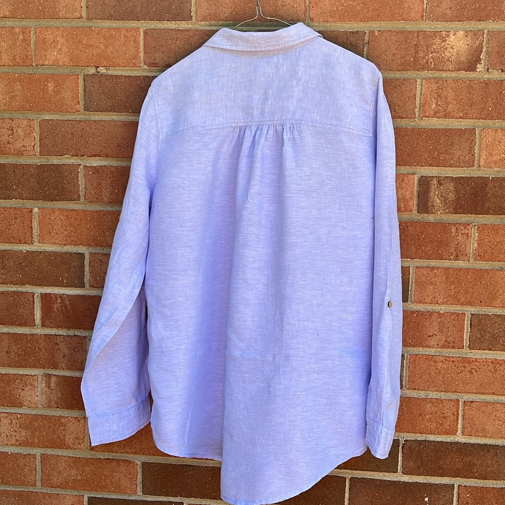 Sigrid Olsen Large Blue Tunic Top. - image 2